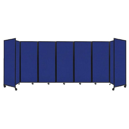 Versare Room Divider 360 Folding Portable Partition 19'6" x 6'10" Royal Blue Fabric 1182705